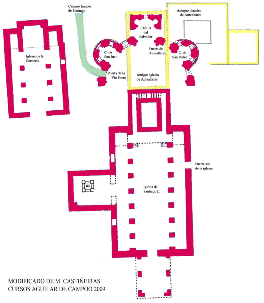 Compostela cathedral map